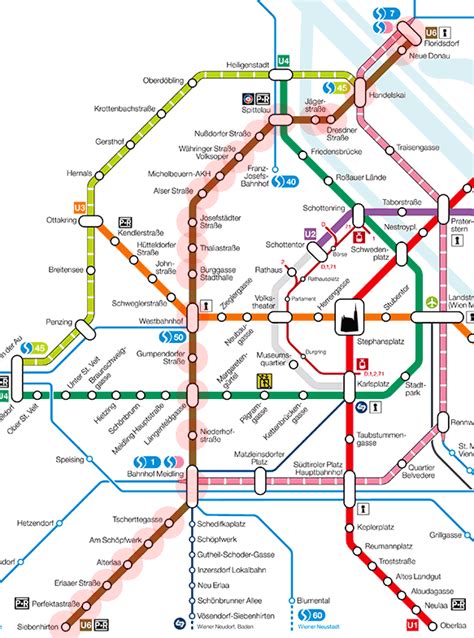 U6 Line map - Vienna U-Bahn