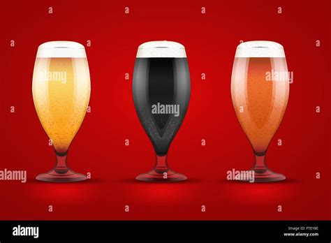 Beer glass with three brands Stock Vector Image & Art - Alamy