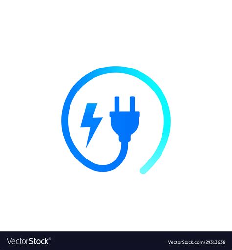 Electric plug logo Royalty Free Vector Image - VectorStock