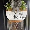 Front Door Decor Hello Year Round Wreath Door Hanger Welcome Door ...