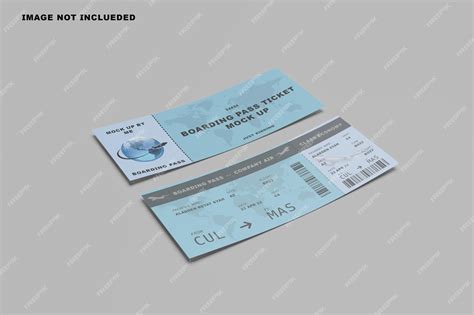 Premium PSD | Boarding pass mockup