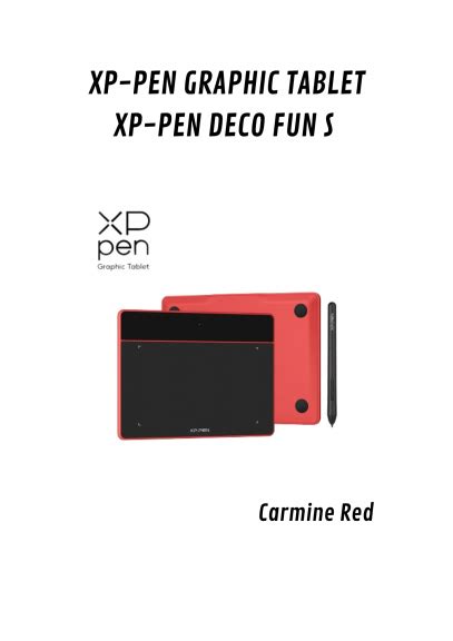 XP PEN GRAPHIC TABLET XP PEN DECO FUN S