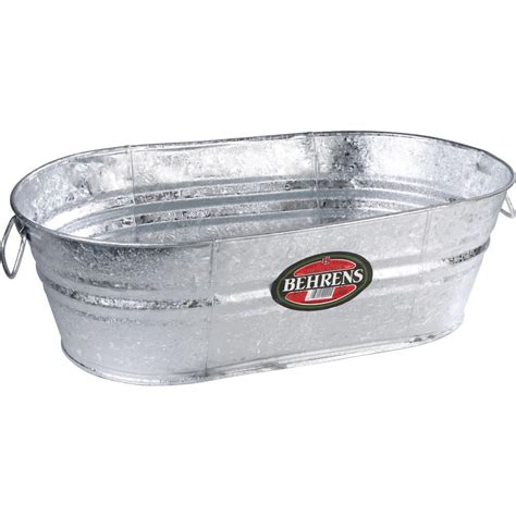 Behrens 16 Gal. Hot Dipped Steel Oval Tub-3OVX - The Home Depot