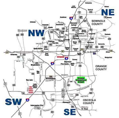 Map Of Orlando Neighborhoods - Draw A Topographic Map