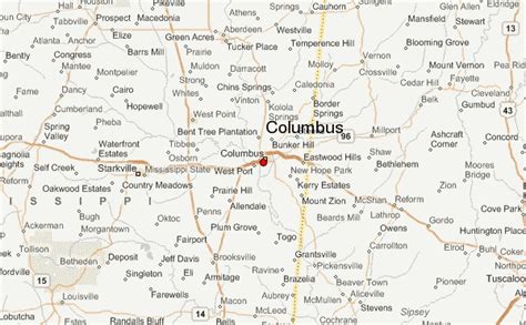 Guía Urbano de Columbus, Mississippi