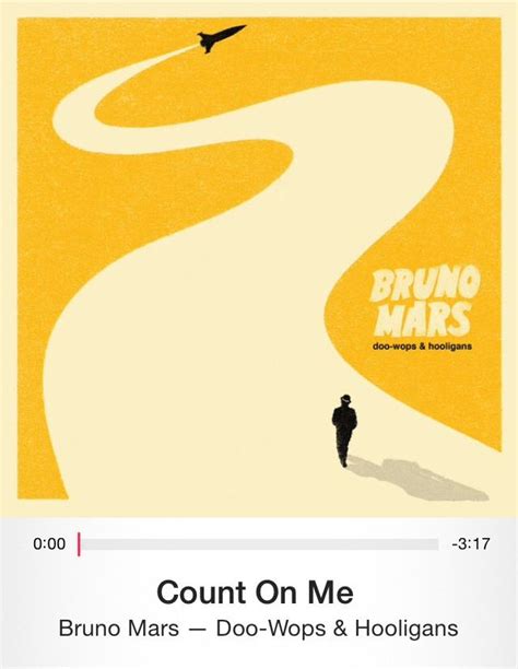 Count On Me by Bruno Mars | Music album cover, Album cover design, Music album covers