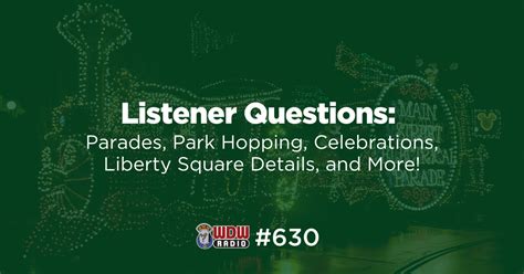 WDW Radio # 630 - Listener Questions: Parades, Park Hopping ...