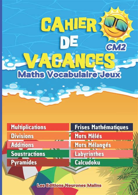 Buy Cahier de Vacances CM2 Maths Vocabulaire Jeux Multiplications Divisions Additions ...