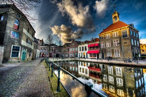 View of the old canal in Schiedam | City, Netherlands, Canal