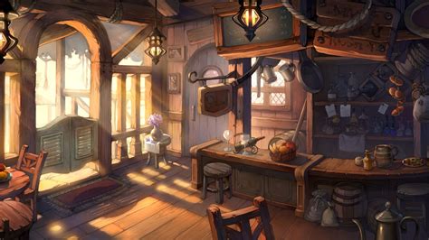 ArtStation - CHRONICLE_illust, MA JO | Casa de fantasia, Cenário anime, Paisagem fantasia