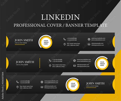 Linkedin cover templates pack free to downloads Stock Illustration | Adobe Stock