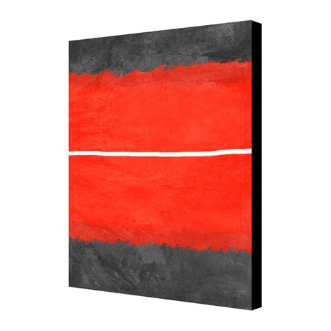 Grey And Red Abstract 2 (15"L x 20"H) - Naxart Abstract Art - Touch of ...