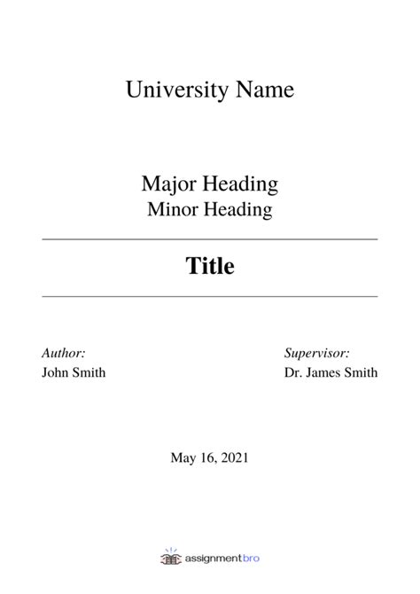 How to Make a Cover Page for Assignment Guide - AssignmentBro