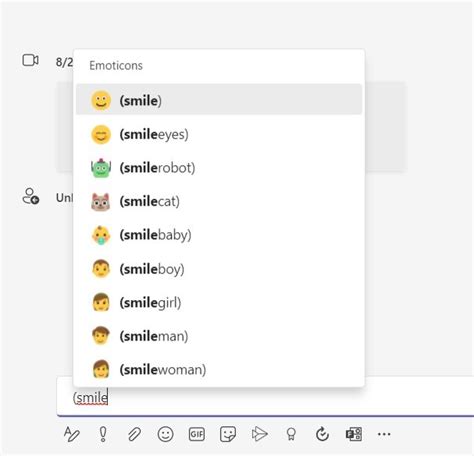 Emoji shortcuts for Microsoft Teams in Microsoft 365