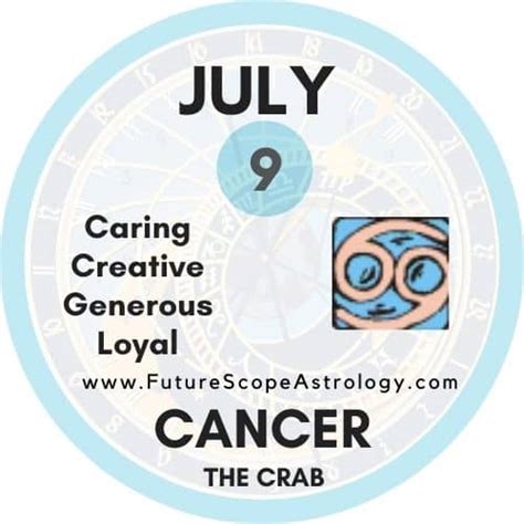 July 9 Zodiac (Cancer) Birthday: Personality, Compatibility - FutureScope Astrology