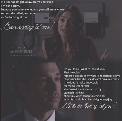 Meredith and Derek | Meredith and derek, Anatomy quote, Grey quotes