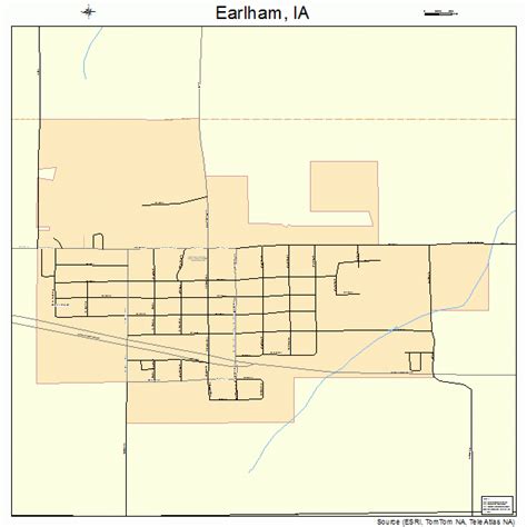 Earlham Iowa Street Map 1923340