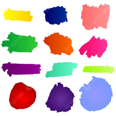 Color Brush Effect Set, Color Brush, Brush Watercolor, Paint PNG ...