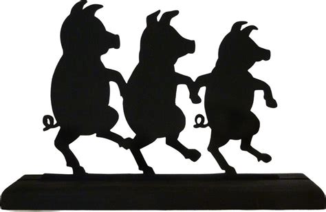 Dancing Pigs Handmade Wood Display Silhouette SAFP002