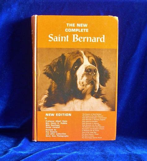1969 Saint Bernard Book The New Complete Saint Bernard | Etsy | Dog books, Saint bernard, St ...