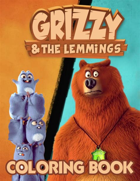 Grizzy And The Lemmings Coloring Book: Relax With a Screenless Game But ...