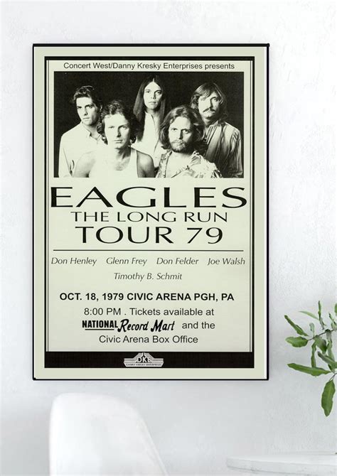 The Eagles concert vintage poster canvas printing wall decor | Etsy