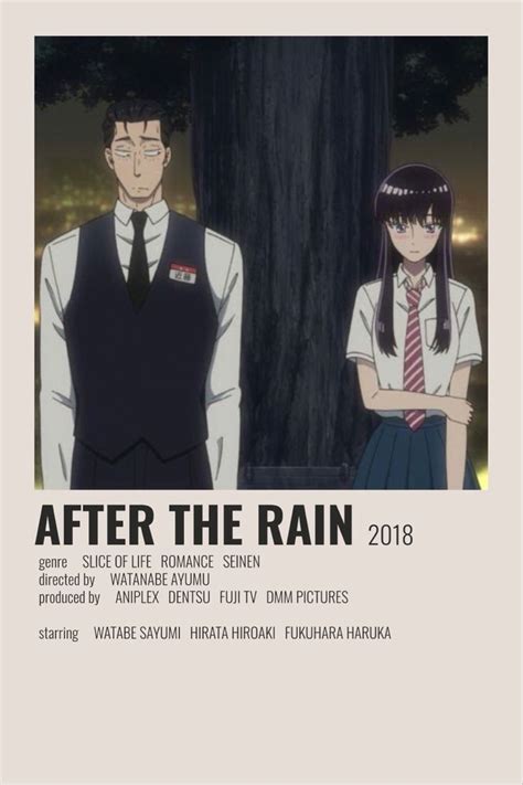 After the rain minimalist Poster | Japanese animated movies, Romance anime list, Anime romance