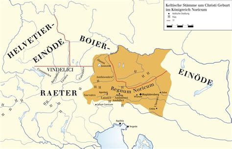 The Celtic Kingdom of Noricum covering most of present Austria in 1 A.D. | Austria, Historical ...