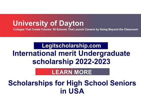 2023-2024 University of Dayton Undergraduate Scholarships to Study in USA — Legitscholarship.com