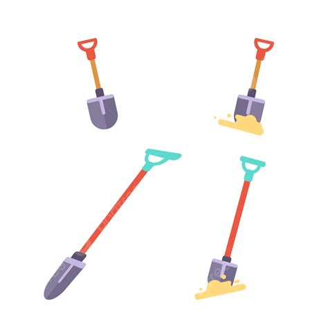 Cartoon Animation Shovel Tools Props Farm Tools, Farm Implements, Prop, Tool PNG and Vector with ...