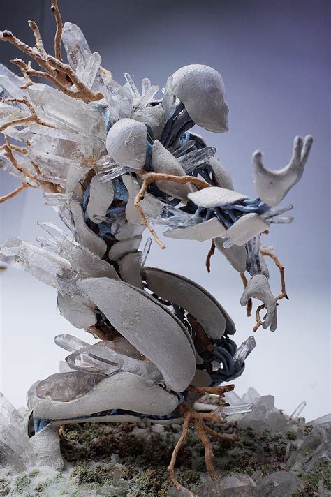 Assemblage Sculptures By Garret Kane Show The Connection Of Men With Nature And The Four Seasons