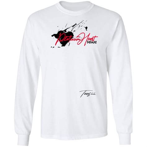 Toosii Merch Platinum Heart Splatter White T-Shirt