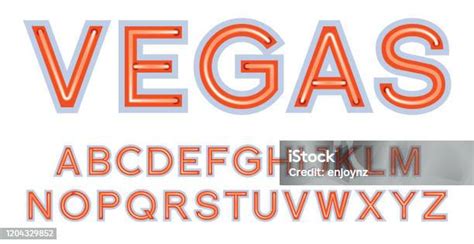 Las Vegas Sign Font Stock Illustration - Download Image Now - Welcome ...