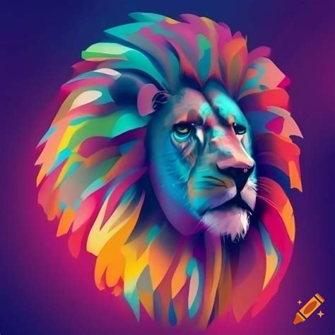 Abstract illustration of a lion
