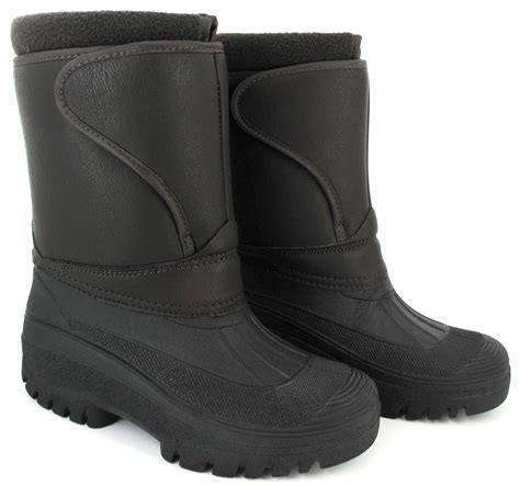 LADIES WARM SNOW BOOTS WATERPROOF MUCKER THERMAL WELLINGTONS FUR SKI ...