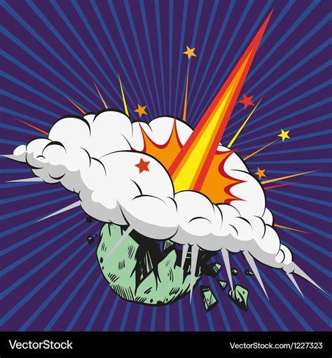 Comic book explosion Royalty Free Vector Image