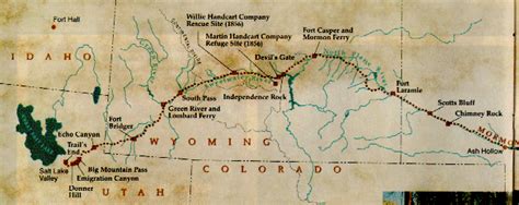 Mormon Pioneer Trail from Nauvoo to Salt Lake Valley