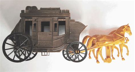 Processed Plastic Stagecoach with 2 Horses Carriage Great Condition Vintage Solid 1960s | Horse ...