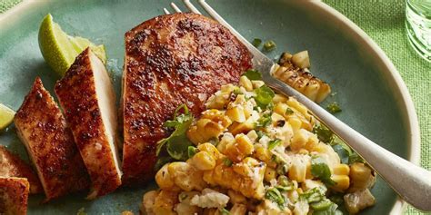 Best Smoky Chicken with Charred-Corn Salad Recipe - How to Make Smoky Chicken with Charred-Corn ...