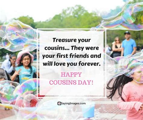 Happy Cousins Day Quotes and Greetings - SayingImages.com