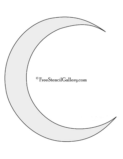 a crescent with the word free stencil gallery on it