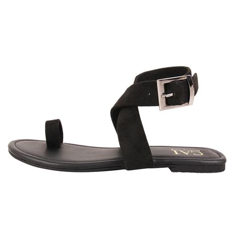 Womens Sandals: Buy Black Toe Loop Sandals for Women Online | Cai Store ...