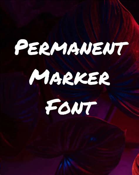 Permanent Marker Font Free Download