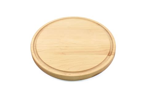 Small Round Wood Cutting Board with Juice Groove