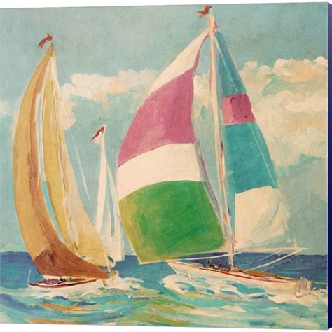 Calm Full Sail by Jane Slivka 14" x 14" Canvas Wall Art (Set of 2) | Canvas Art | Michaels