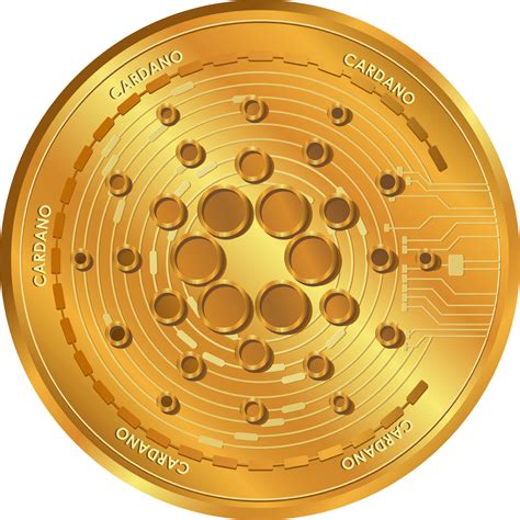 Cardano ADA Cryptocurrency coins. ADA logo gold coin.Decentralized ...