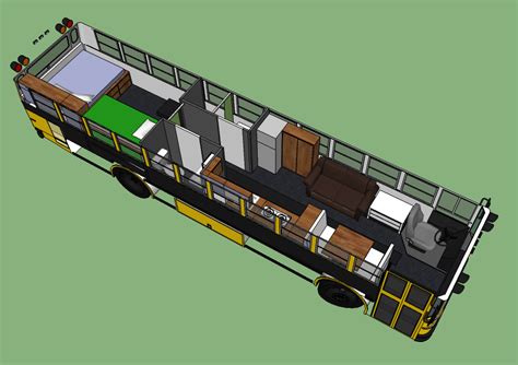 School Bus RV Conversion Floor Plans