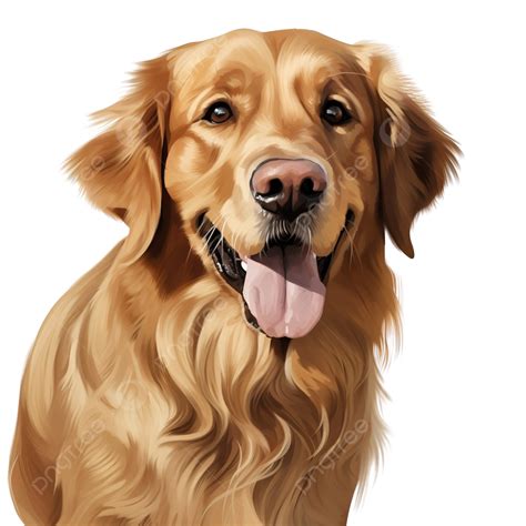 Golden Retriever Png With Ai Generated, Dog, Animal, Portrait PNG Transparent Image and Clipart ...