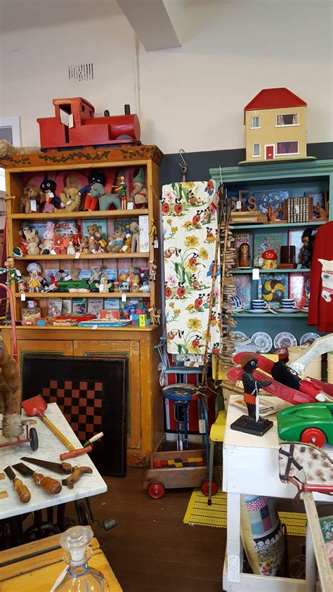 A vintage toy room and toy cupboard at Hemswell antique Centre ...