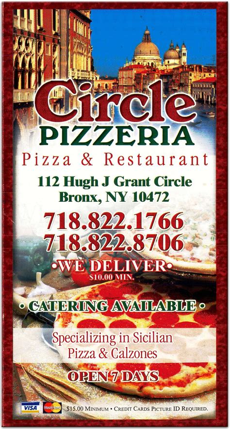 Circle Pizza Restaurant in The Bronx / Menus & Photos